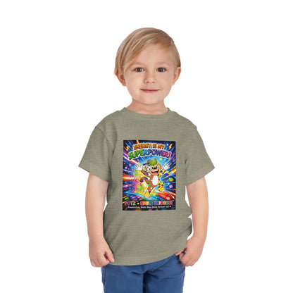 Potz™ Toddler Short Sleeve Tee – "Energy is My Superpower!" Graphic Tee | Smile Universe Collection
