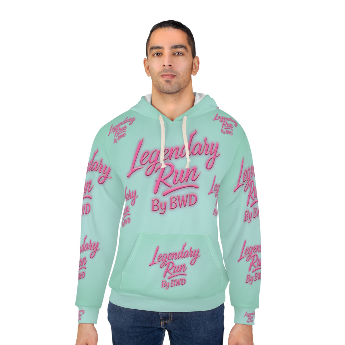 Legendary Run All-Over Print Hoodie — Pullover