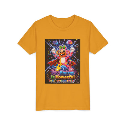 Panz™ Youth Short Sleeve Tee – "My Energy is Powerful" Graphic Tee | Smile Universe Collection