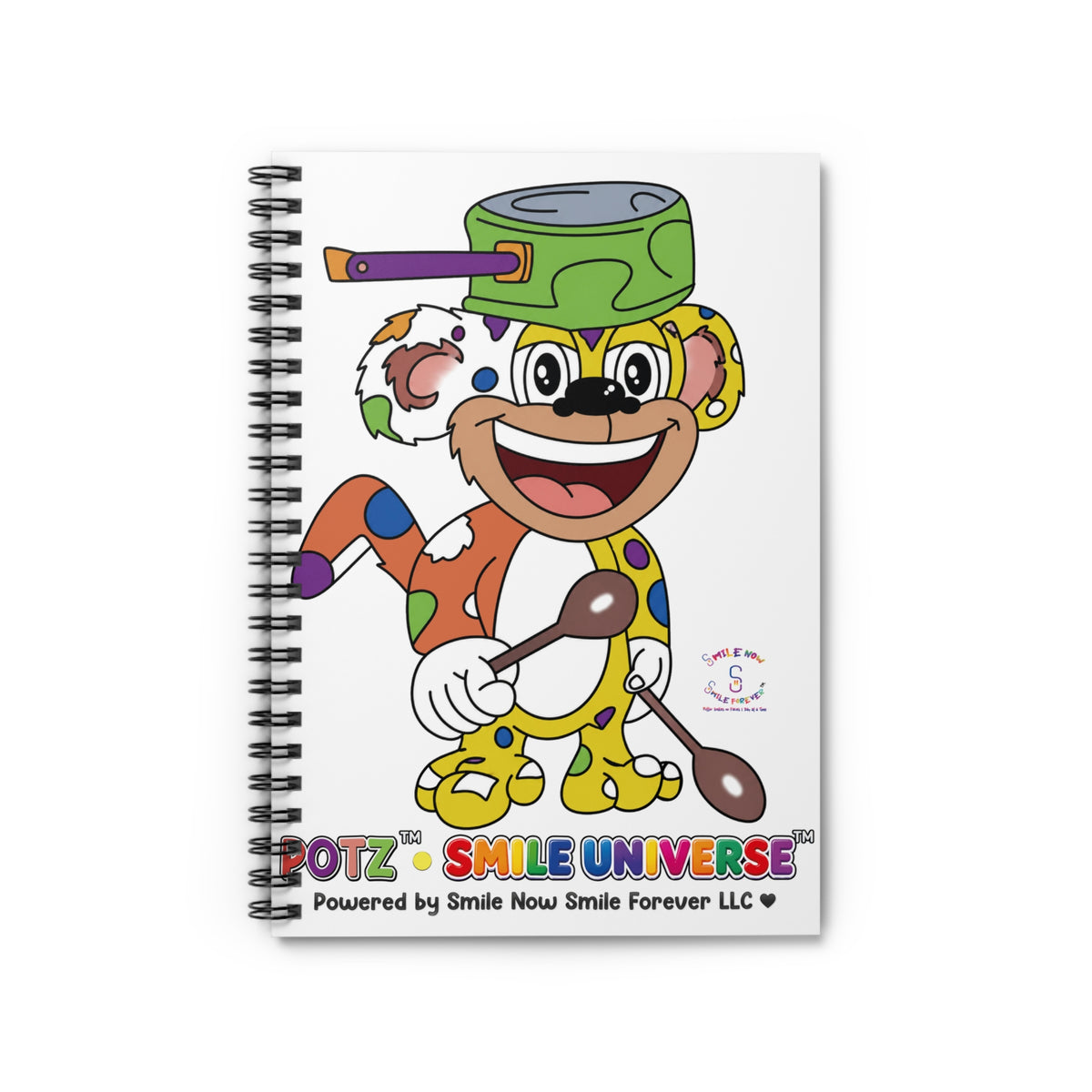 Potz™ Spiral Notebook – Playful Graphic Ruled Notebook | Smile Universe Collection