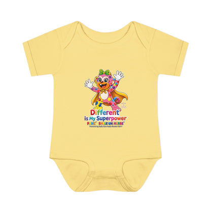 Panz™ Infant Baby Rib Bodysuit – "Different is My Superpower" Graphic | Smile Universe Collection