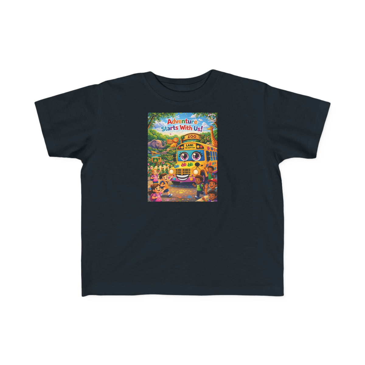 Lani™ Toddler's Fine Jersey Tee – "Adventure Starts With Us!" Graphic