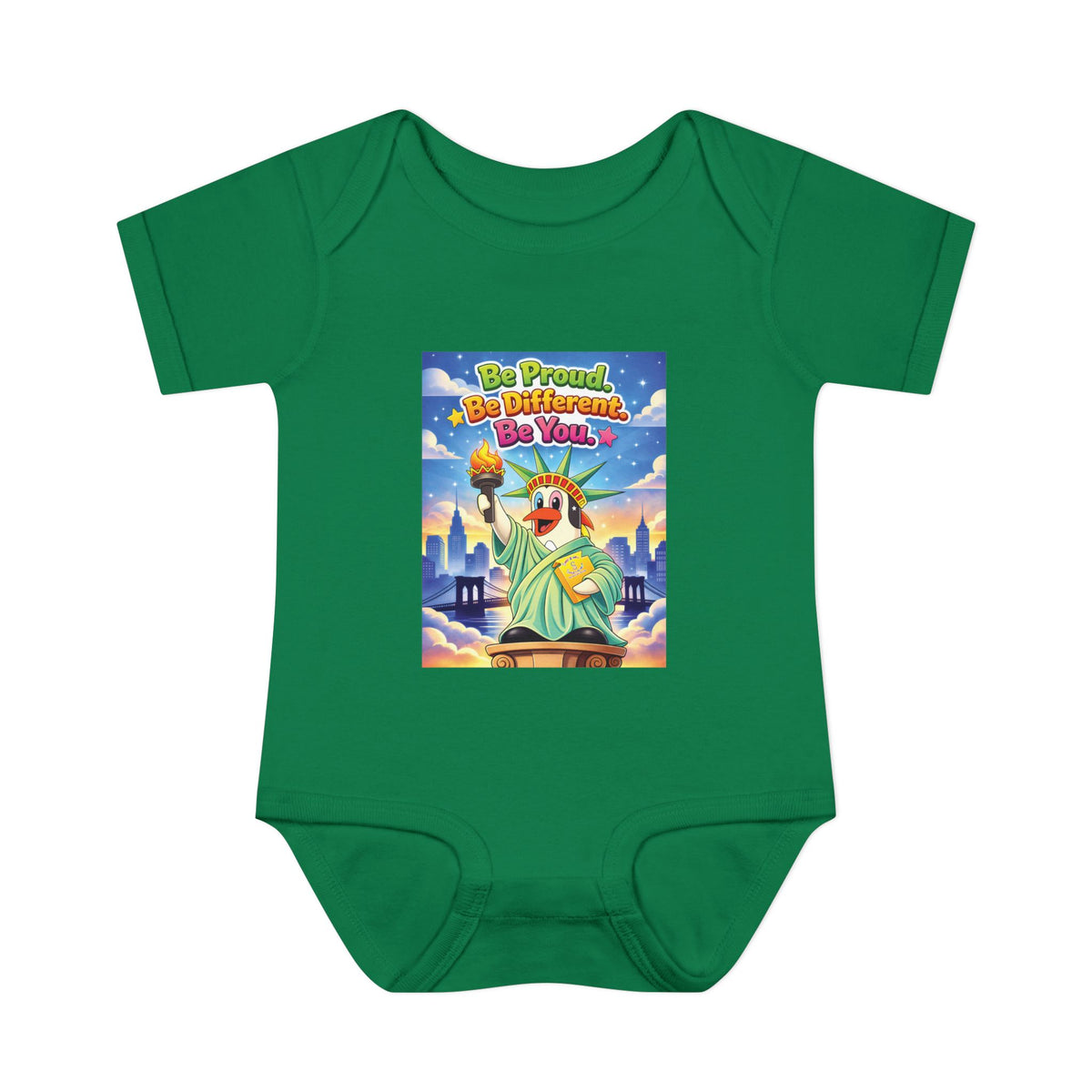 TuBz™ "Be Proud. Be Different. Be You." Infant Bodysuit - Inspirational Baby Onesie
