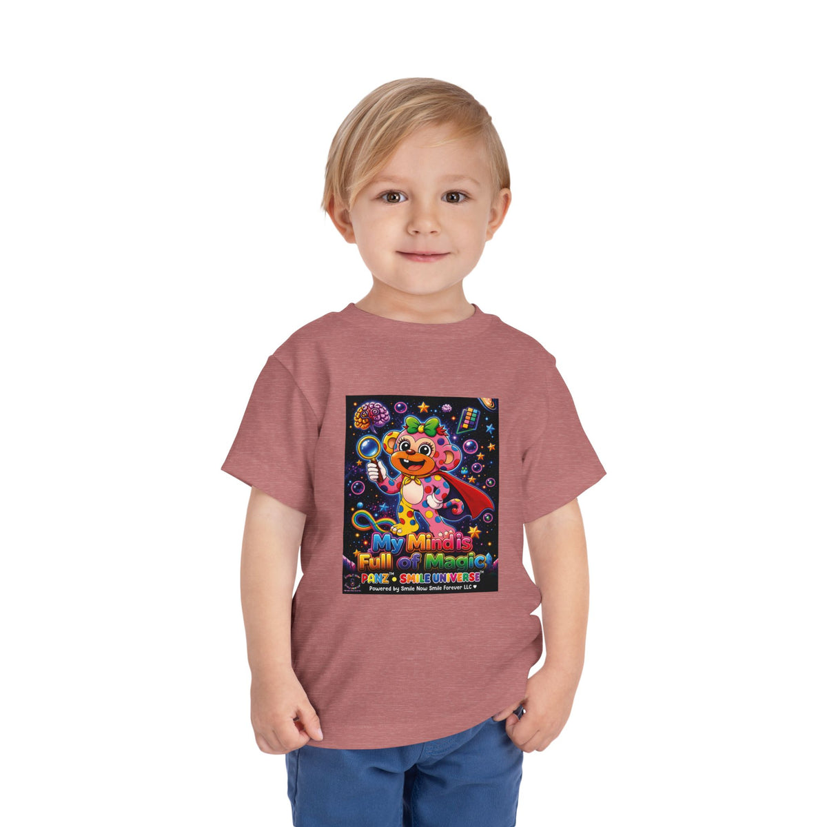 Panz™ Toddler Short Sleeve Tee – "My Mind is Full of Magic" Graphic | Smile Universe Collection