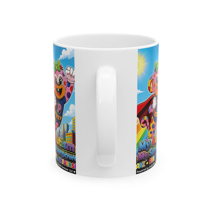 Panz™ Ceramic Mug (11oz & 15oz) – "My Autism is My Superpower" Graphic | Smile Universe Collection