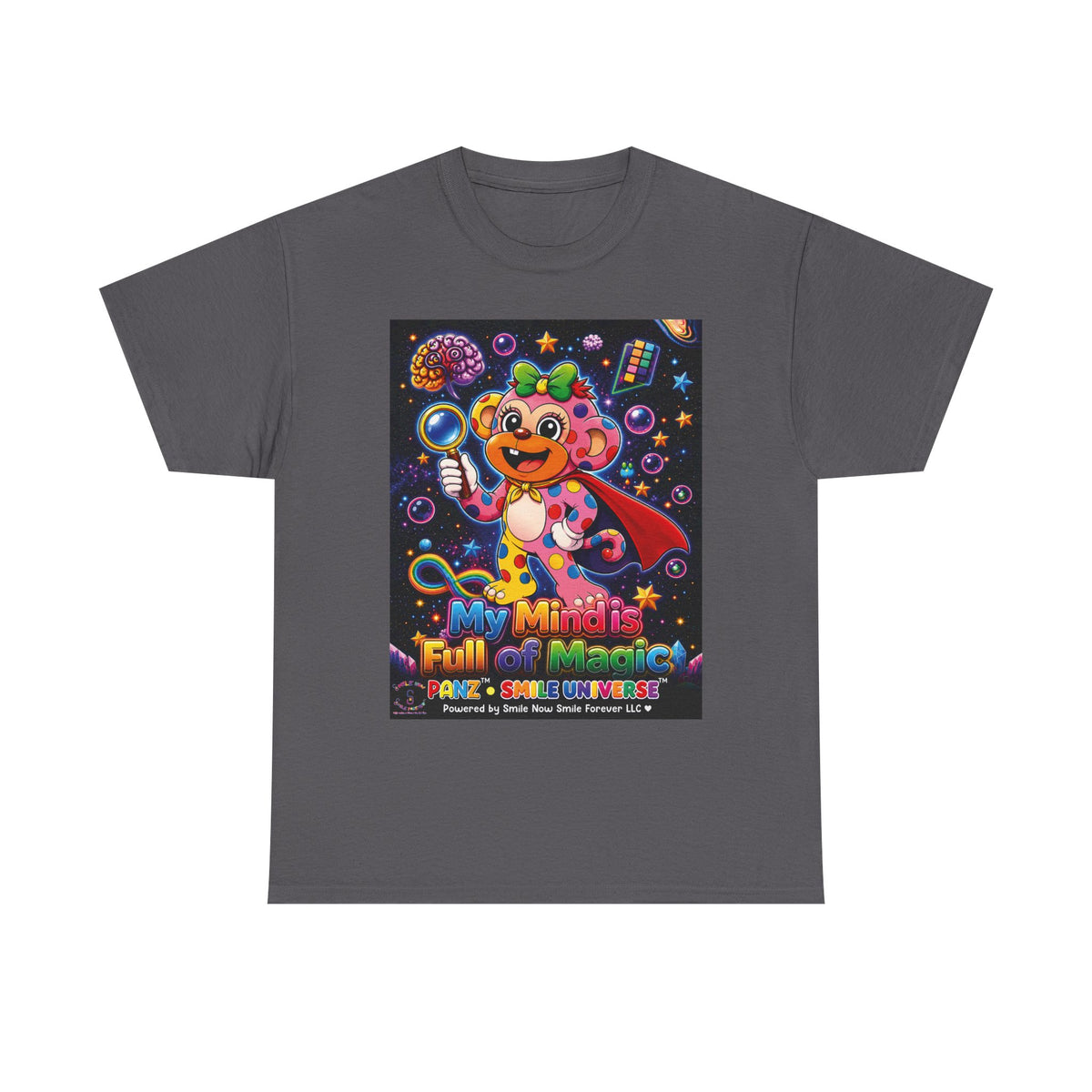 Panz™ Unisex Heavy Cotton™ Tee – "My Mind is Full of Magic" Graphic | Smile Universe Collection