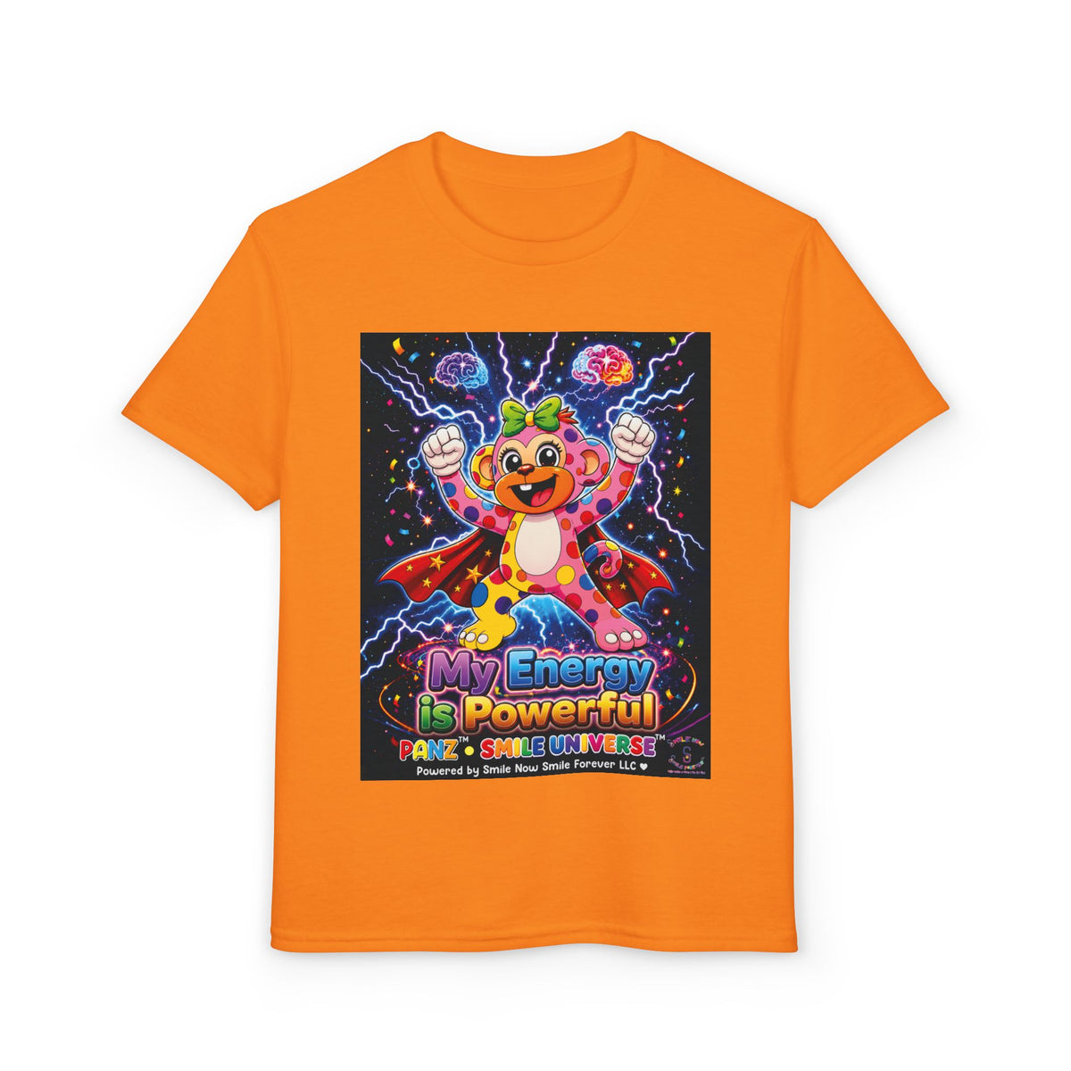 Panz™ Youth DryBlend® T-Shirt – "My Energy is Powerful" Graphic Tee | Smile Universe Collection
