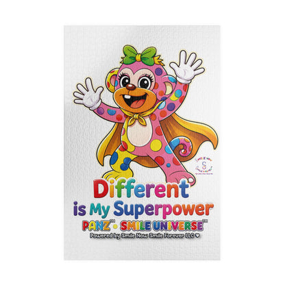 Panz™ Puzzle (110, 252, 520 & 1014-piece) – "Different is My Superpower" Graphic | Smile Universe Collection