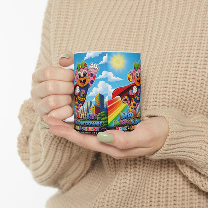 Panz™ Ceramic Mug (11oz & 15oz) – "My Autism is My Superpower" Graphic | Smile Universe Collection