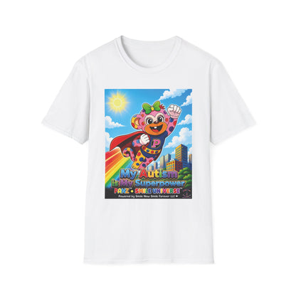 Panz™ Unisex Softstyle T-Shirt – "My Autism is My Superpower" Graphic | Smile Universe Collection