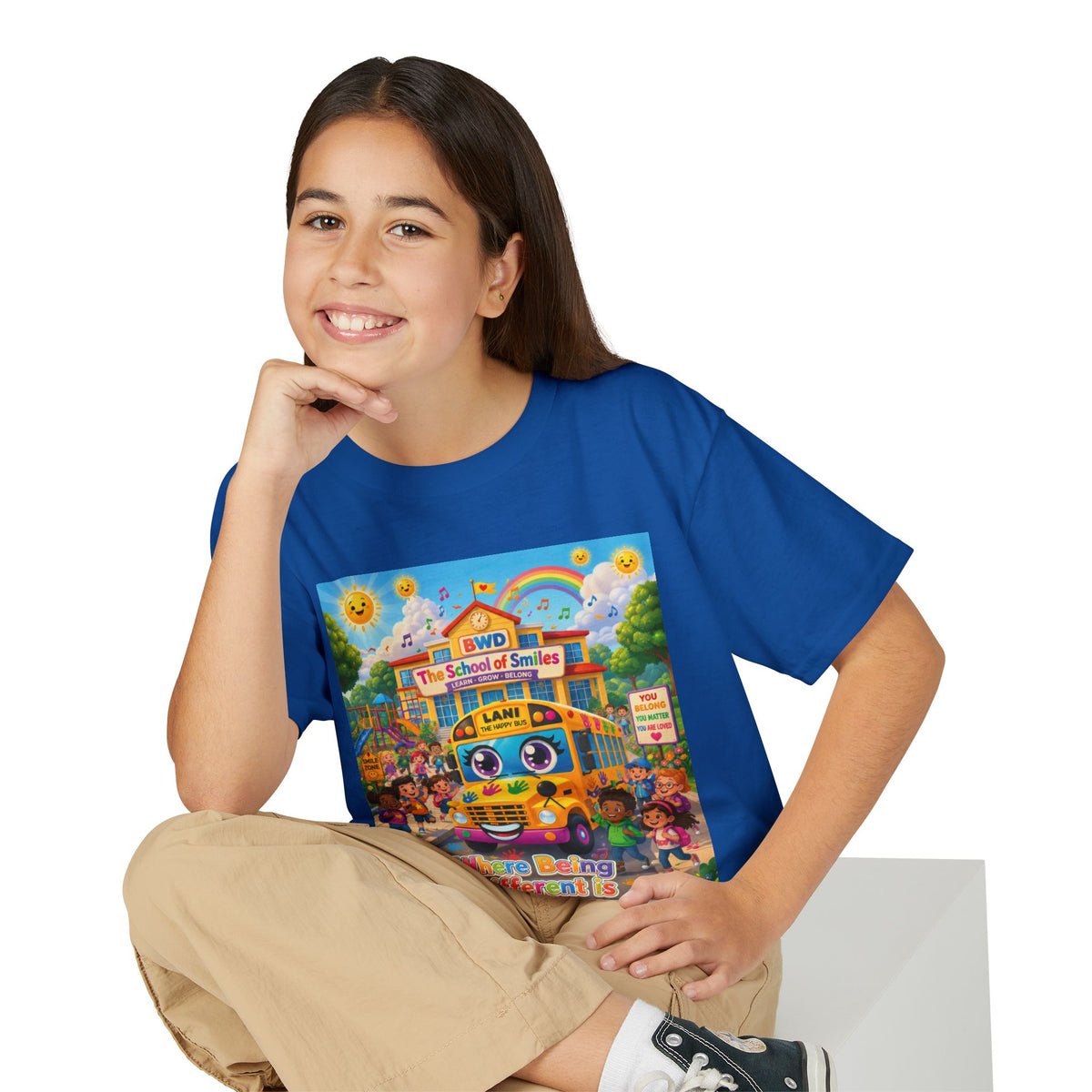 Lani™ Youth DryBlend® T-Shirt – "Where Being Different is CELEBRATED!" Graphic Shirt