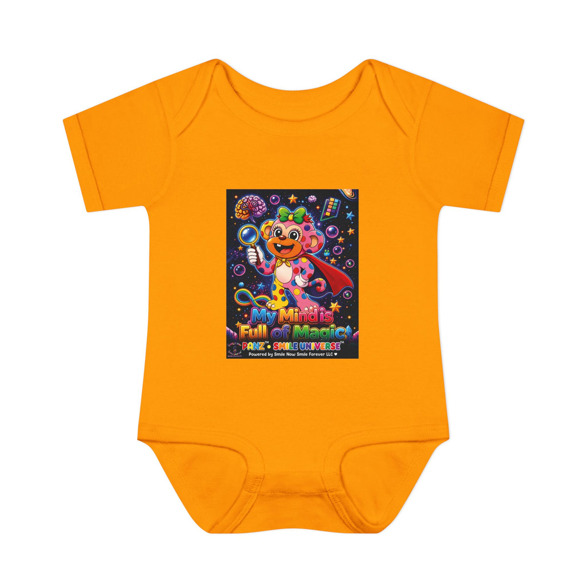 Panz™ Infant Baby Rib Bodysuit – "My Mind is Full of Magic" Graphic | Smile Universe Collection