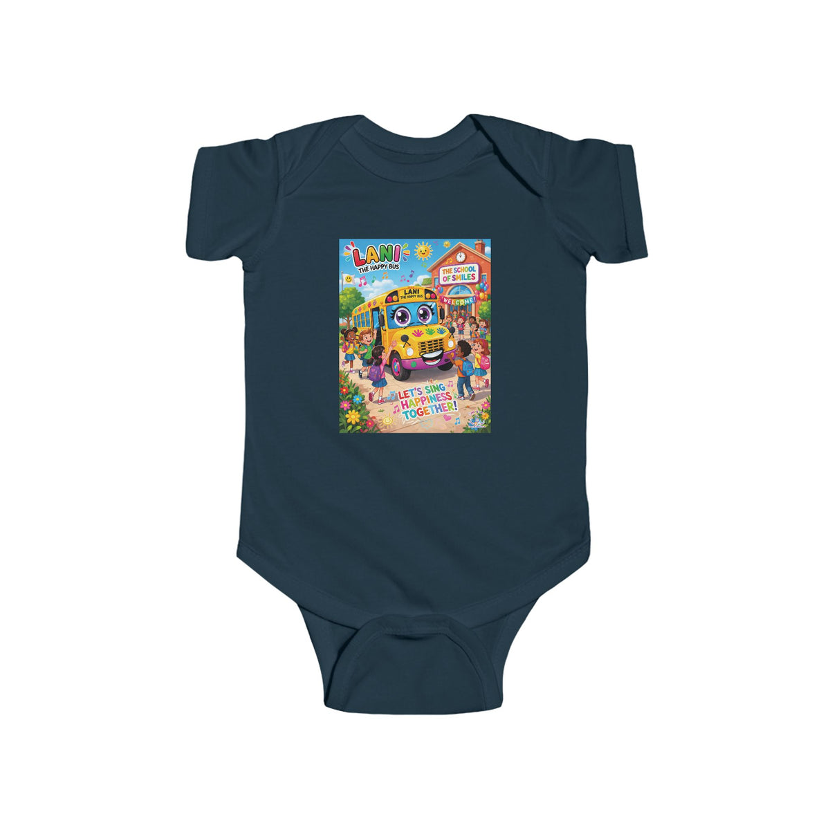 Lani™ Infant Fine Jersey Bodysuit – "Let's Sing Happiness Together!" Graphic