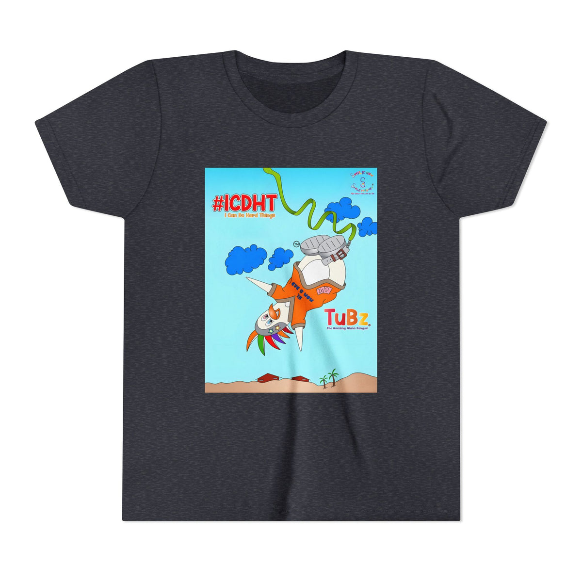TuBz™ "I Can Do Hard Things" Youth T-Shirt - Motivational Kids Graphic Tee