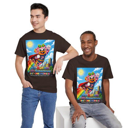 Panz™ Unisex Heavy Cotton™ Tee – "My Autism is My Superpower" Graphic | Smile Universe Collection
