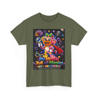 Panz™ Unisex Heavy Cotton™ Tee – "My Mind is Full of Magic" Graphic | Smile Universe Collection