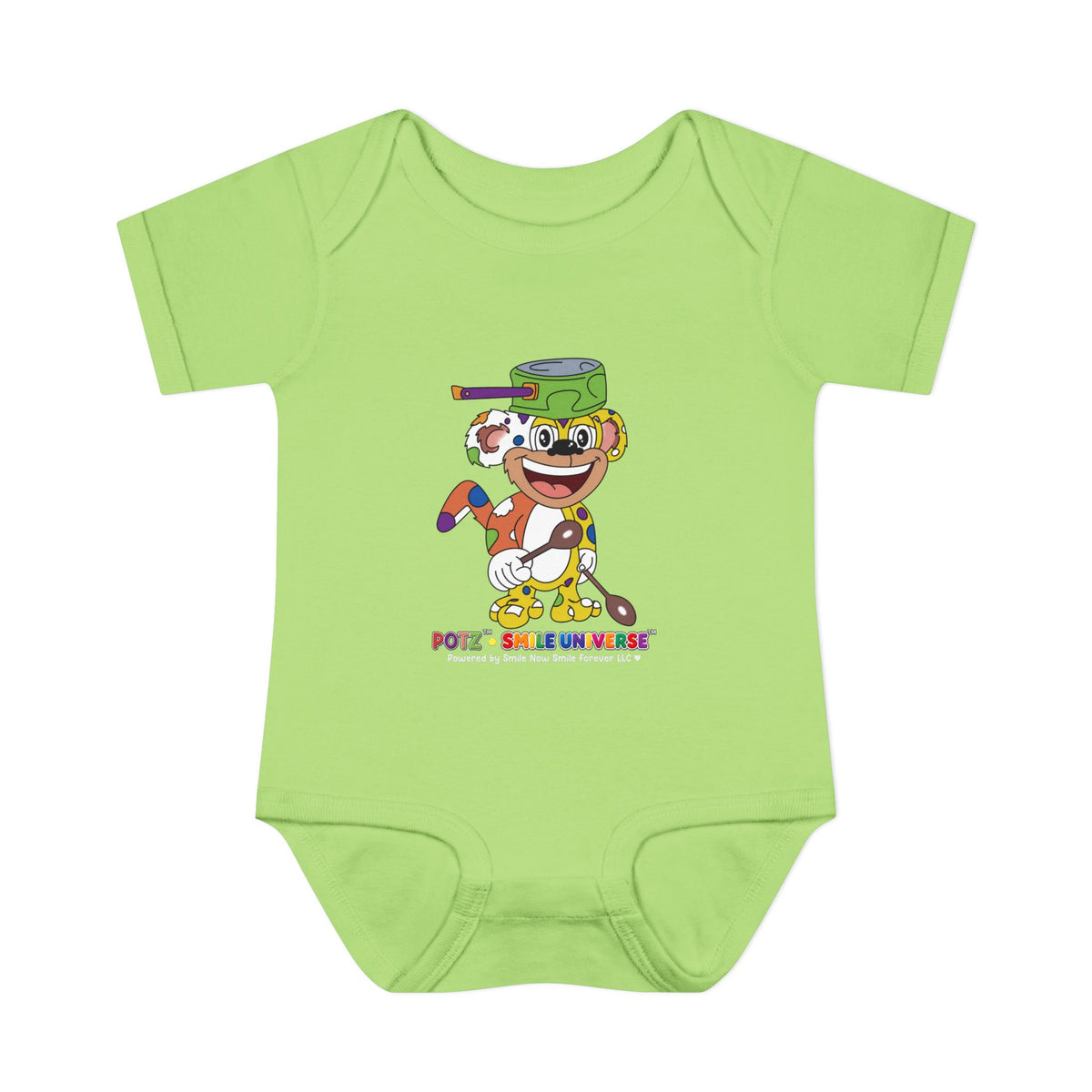 Potz™ Infant Baby Rib Bodysuit – Playful Chef Graphic Onesie | Smile Universe Collection