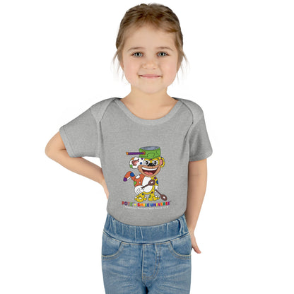Potz™ Infant Baby Rib Bodysuit – Playful Chef Graphic Onesie | Smile Universe Collection