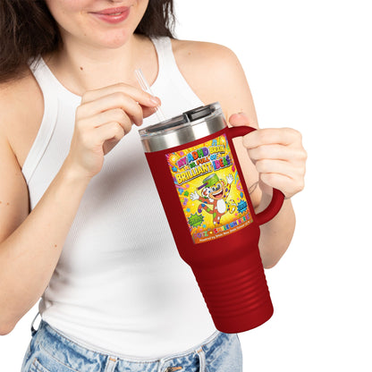 Potz™ Insulated Travel Mug 40oz – "My ADHD Brain is Full of Brilliant Ideas!" Graphic Tumbler | Smile Universe Collection
