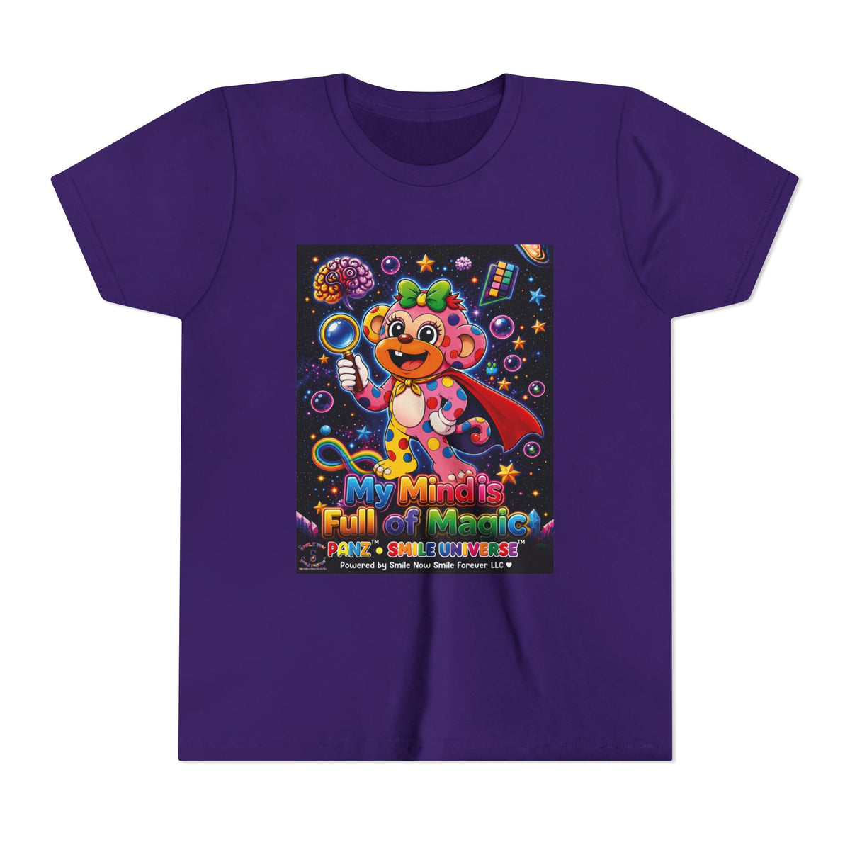 Panz™ Youth Short Sleeve Tee – "My Mind is Full of Magic" Graphic | Smile Universe Collection