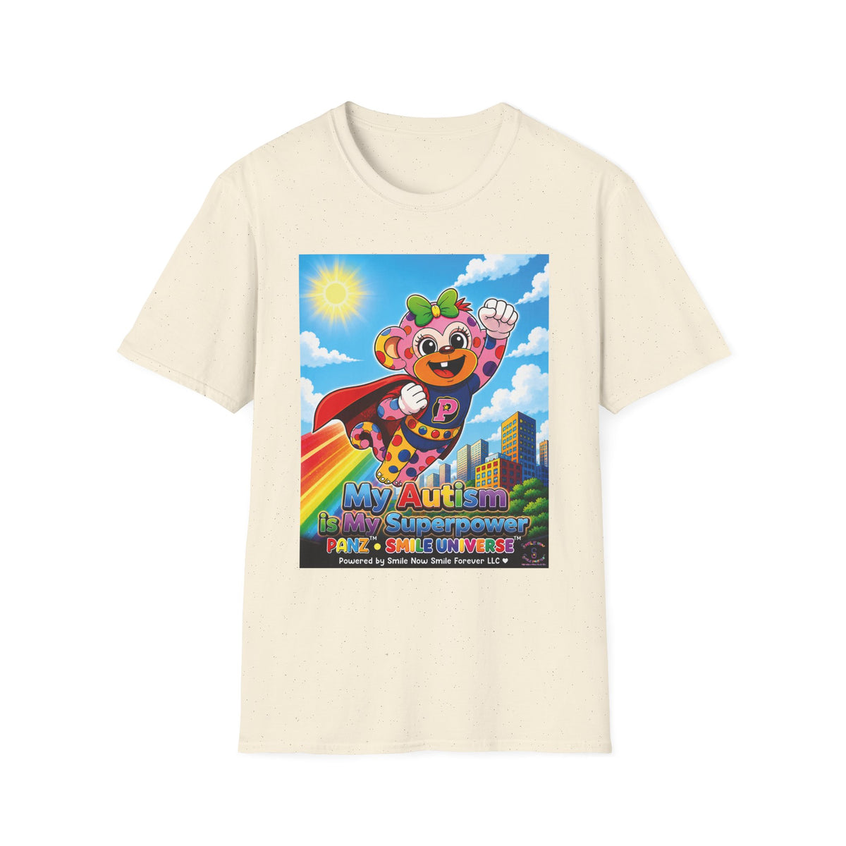 Panz™ Unisex Softstyle T-Shirt – "My Autism is My Superpower" Graphic | Smile Universe Collection