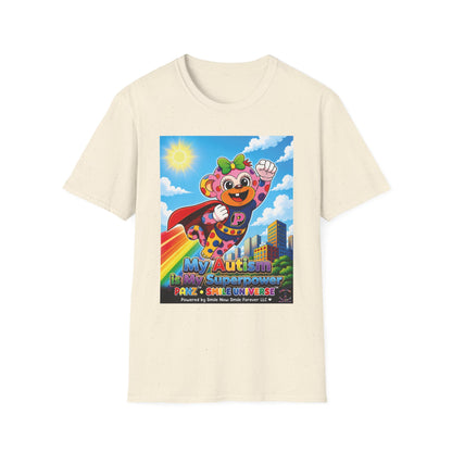 Panz™ Unisex Softstyle T-Shirt – "My Autism is My Superpower" Graphic | Smile Universe Collection