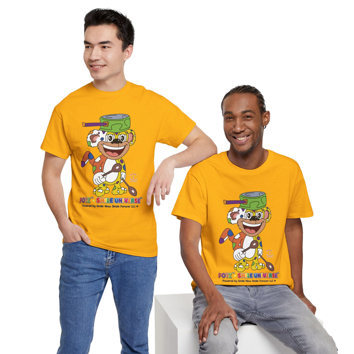 Potz™ Unisex Heavy Cotton™ Tee – Playful Graphic Tee | Smile Universe Collection