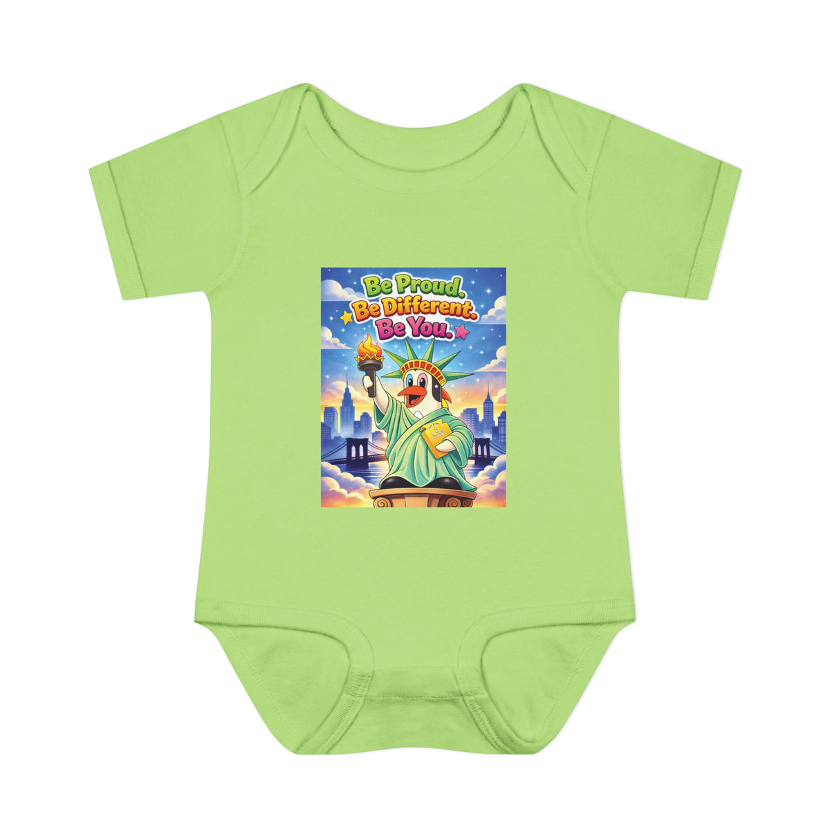 TuBz™ "Be Proud. Be Different. Be You." Infant Bodysuit - Inspirational Baby Onesie