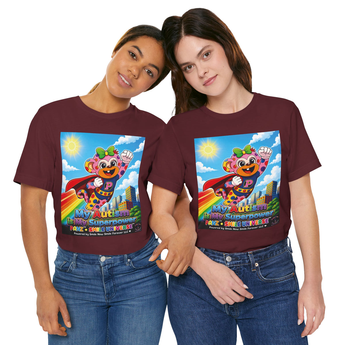 Panz™ Unisex Jersey Short Sleeve Tee – "My Autism is My Superpower" Graphic | Smile Universe Collection