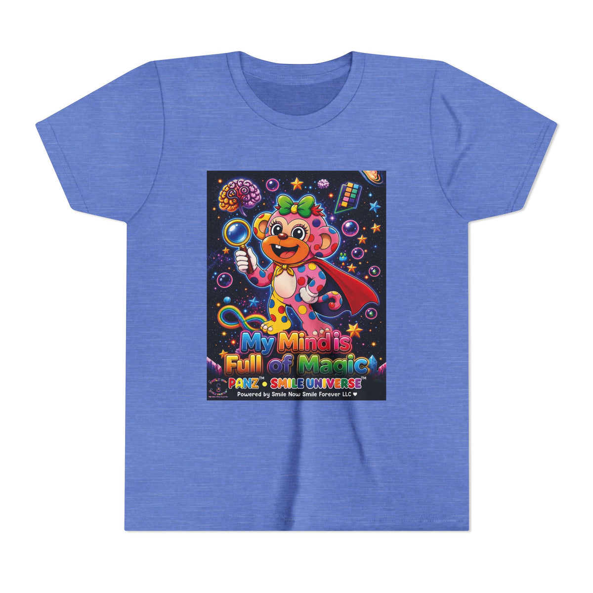 Panz™ Youth Short Sleeve Tee – "My Mind is Full of Magic" Graphic | Smile Universe Collection