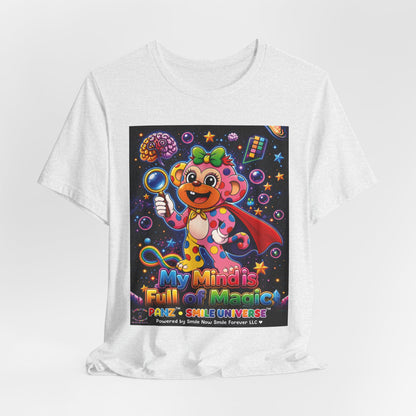 Panz™ Unisex Jersey Short Sleeve Tee – "My Mind is Full of Magic" Graphic | Smile Universe Collection