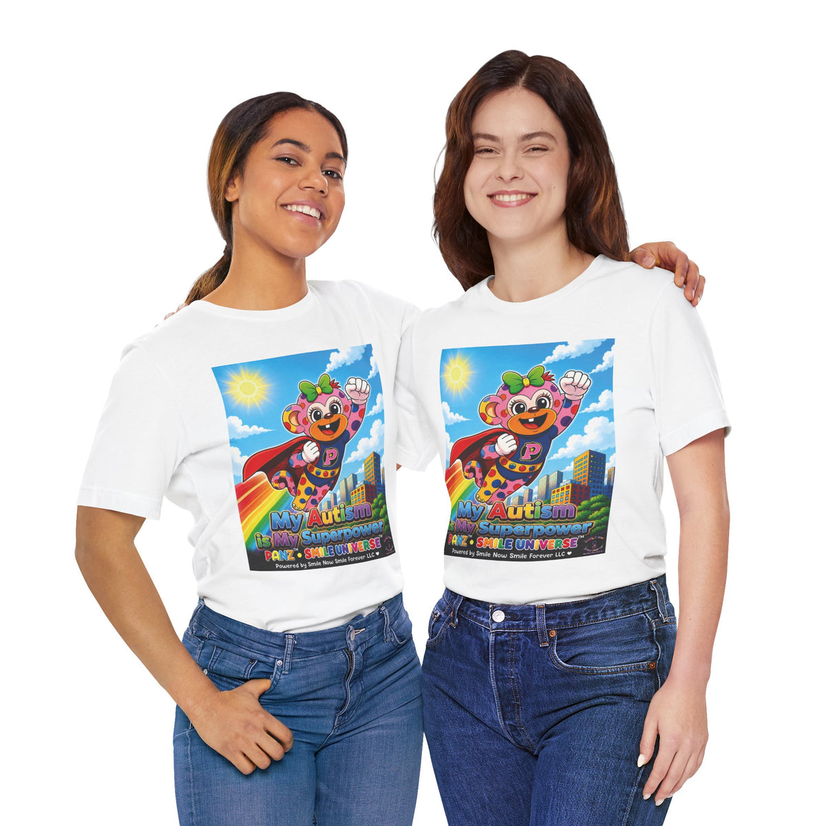 Panz™ Unisex Jersey Short Sleeve Tee – "My Autism is My Superpower" Graphic | Smile Universe Collection