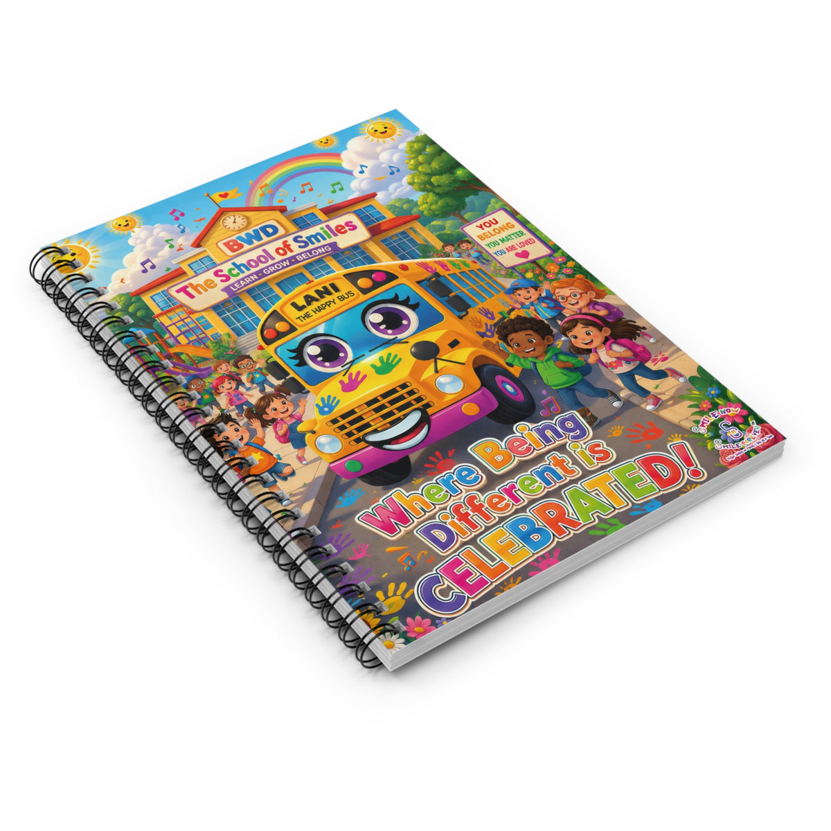 Lani™ Spiral Notebook – Ruled Line | "Where Being Different is CELEBRATED!" Graphic