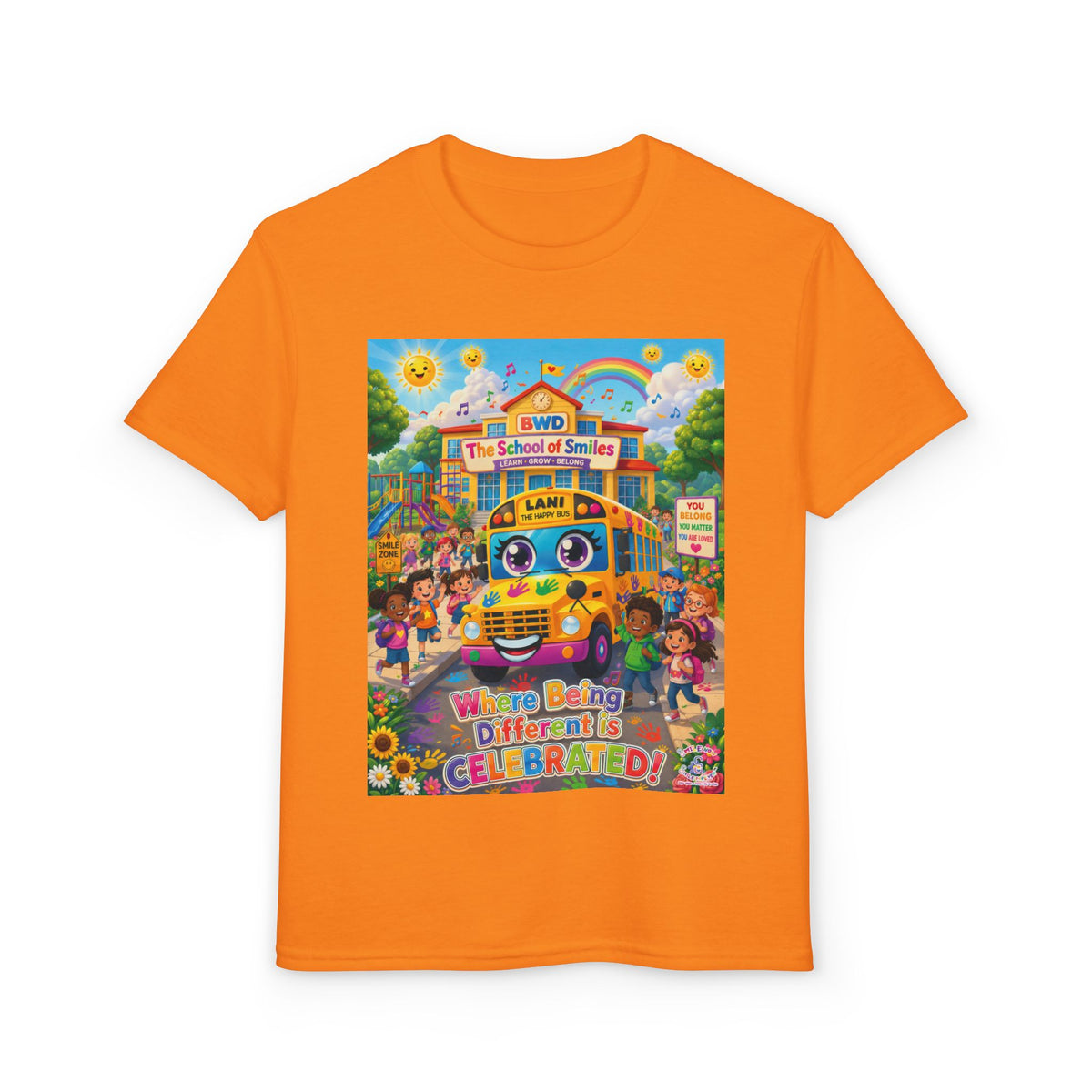 Lani™ Youth DryBlend® T-Shirt – "Where Being Different is CELEBRATED!" Graphic Shirt