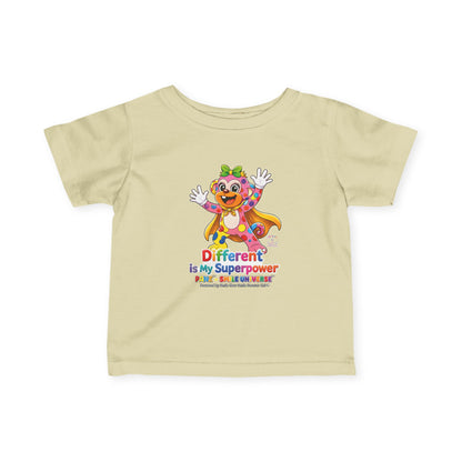 Panz™ Infant Fine Jersey Tee – "Different is My Superpower" Graphic | Smile Universe Collection