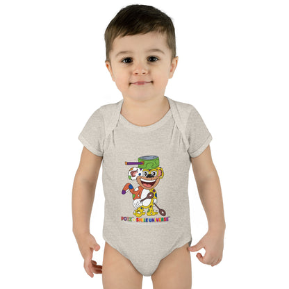 Potz™ Infant Baby Rib Bodysuit – Playful Chef Graphic Onesie | Smile Universe Collection