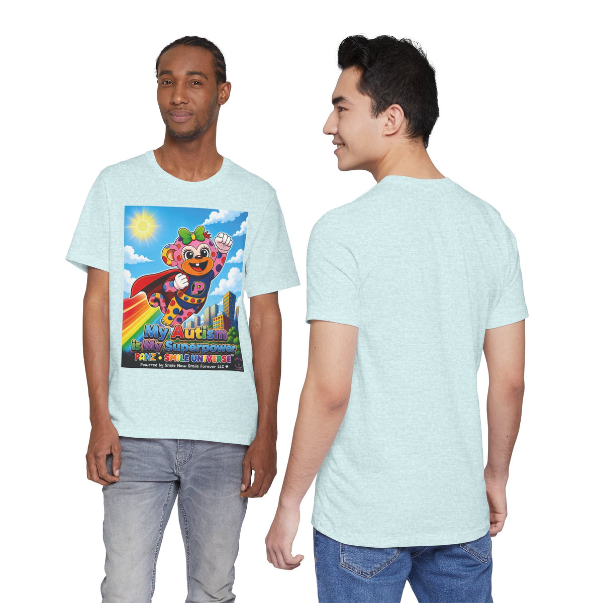 Panz™ Unisex Jersey Short Sleeve Tee – "My Autism is My Superpower" Graphic | Smile Universe Collection