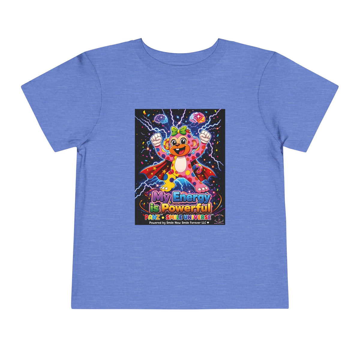 Panz™ Toddler Short Sleeve Tee – "My Energy is Powerful" Graphic Tee | Smile Universe Collection