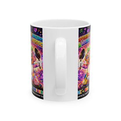 Panz™ Ceramic Mug (11oz & 15oz) – "Differently Amazing & Loudly Autistic!" Graphic | Smile Universe Collection