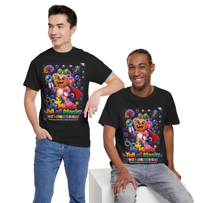 Panz™ Unisex Heavy Cotton™ Tee – "My Mind is Full of Magic" Graphic | Smile Universe Collection