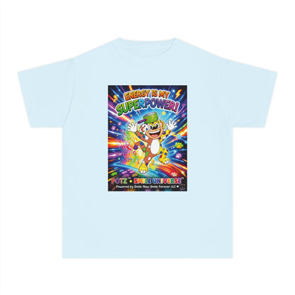Potz™ Youth Midweight Tee – "Energy is My Superpower!" Graphic Tee | Smile Universe Collection