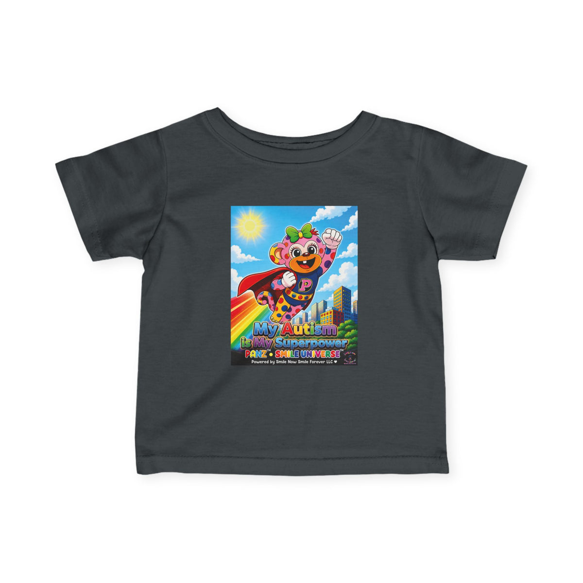 Panz™ Infant Fine Jersey Tee – "My Autism is My Superpower" Graphic | Smile Universe Collection