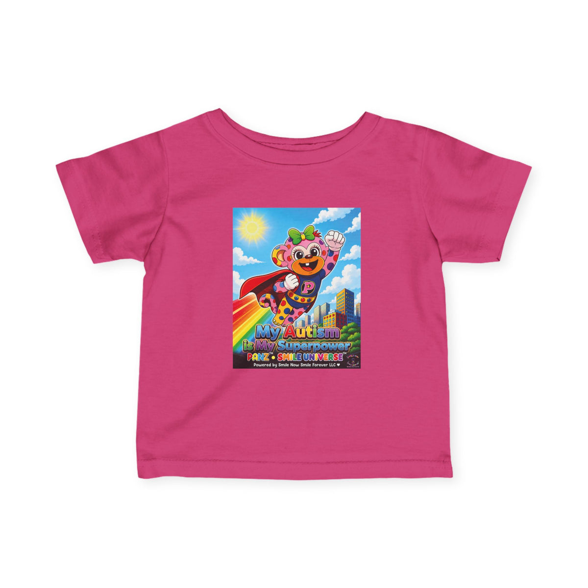 Panz™ Infant Fine Jersey Tee – "My Autism is My Superpower" Graphic | Smile Universe Collection