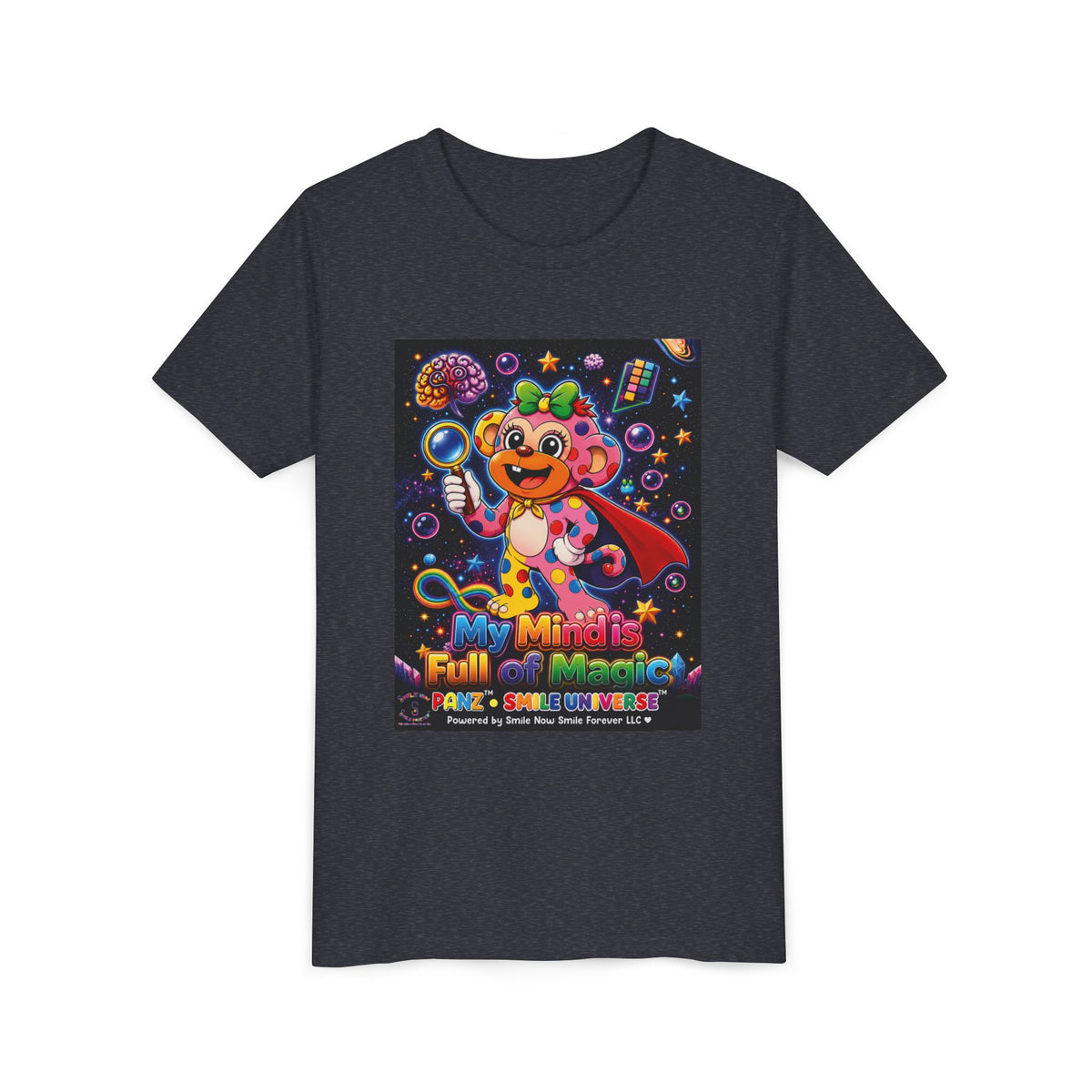 Panz™ Youth Short Sleeve Tee – "My Mind is Full of Magic" Graphic | Smile Universe Collection