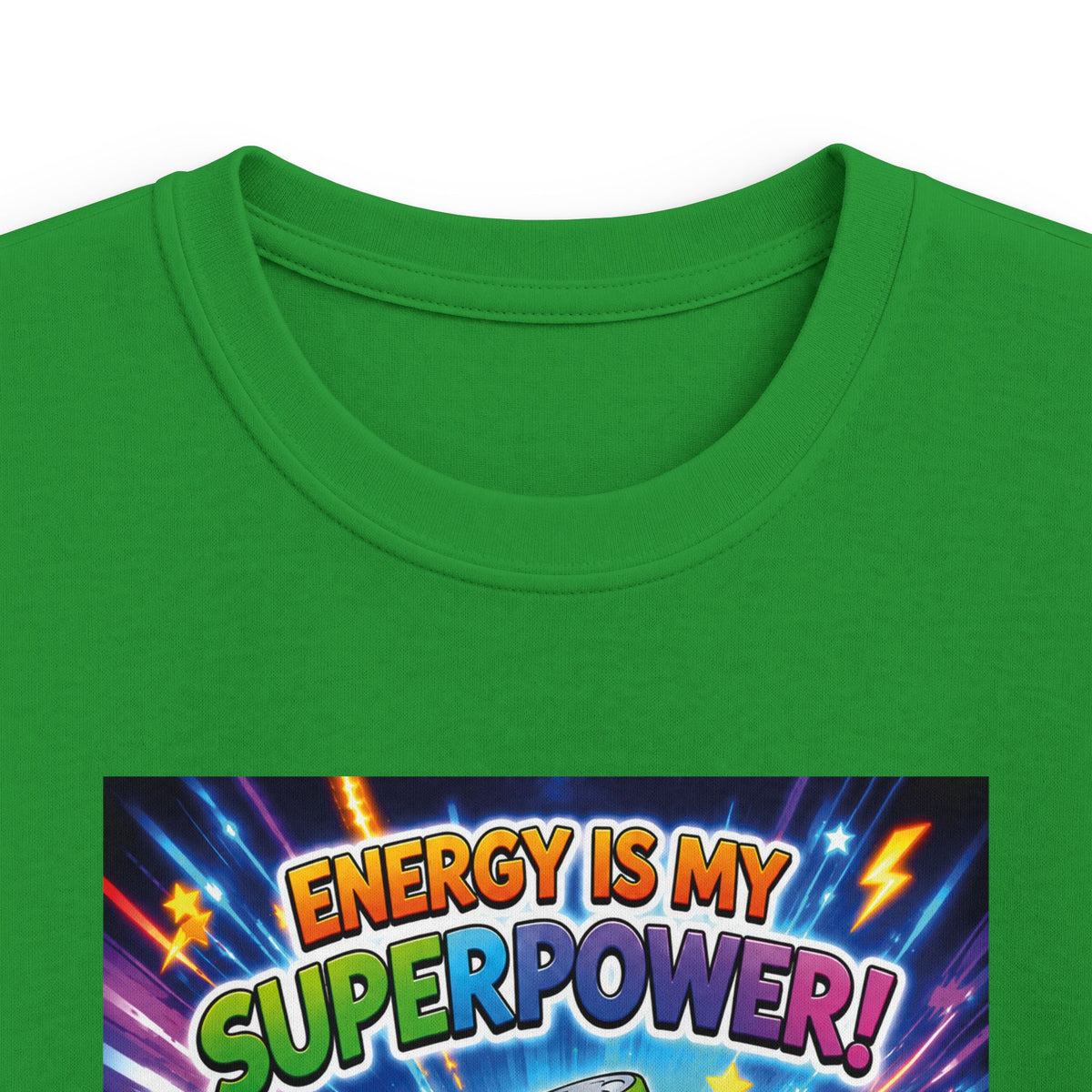 Potz™ Kids Softstyle Tee – "Energy is My Superpower!" Graphic Tee | Smile Universe Collection