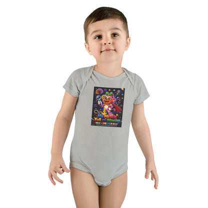 Panz™ Baby Short Sleeve Onesie® – "My Mind is Full of Magic" Graphic | Smile Universe Collection