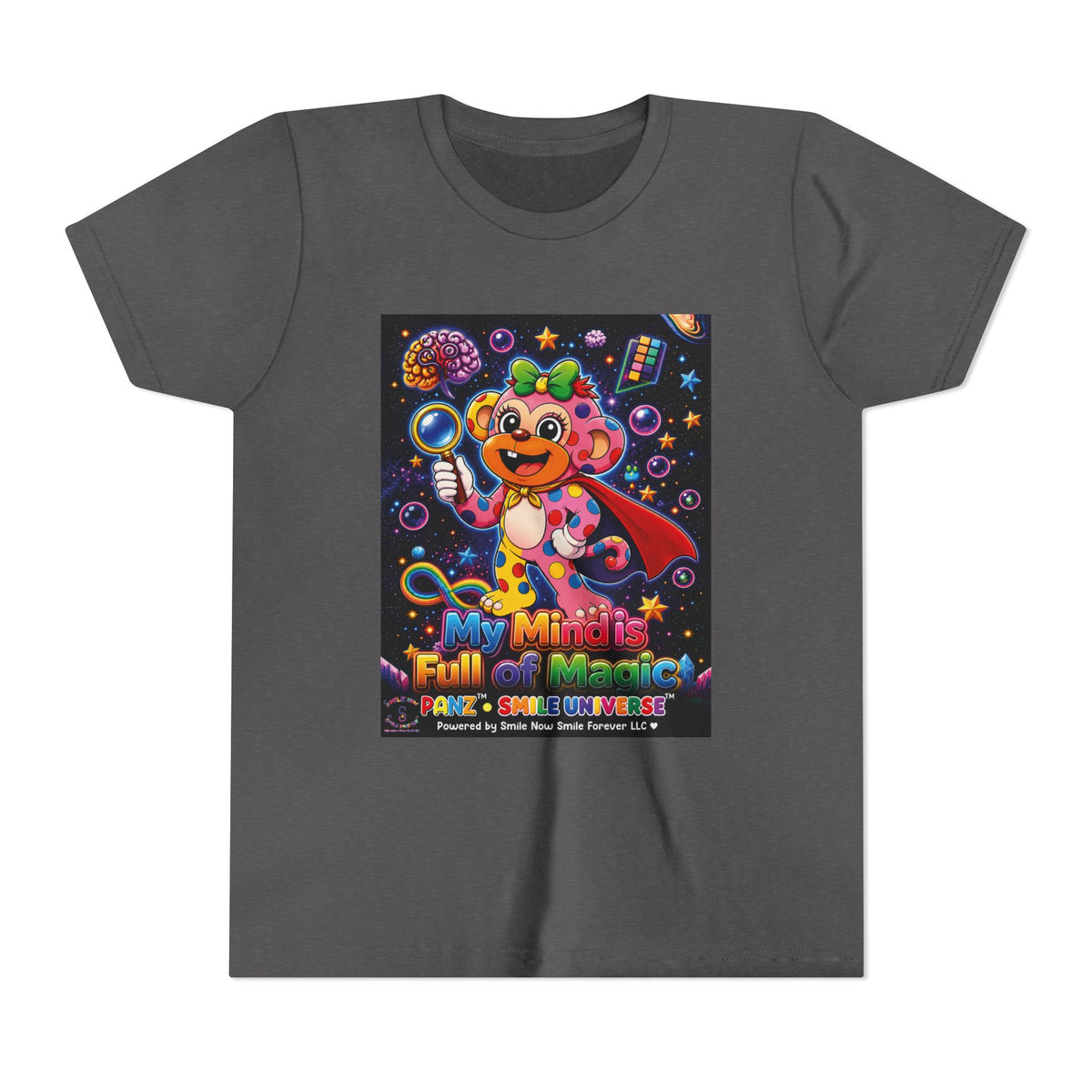 Panz™ Youth Short Sleeve Tee – "My Mind is Full of Magic" Graphic | Smile Universe Collection