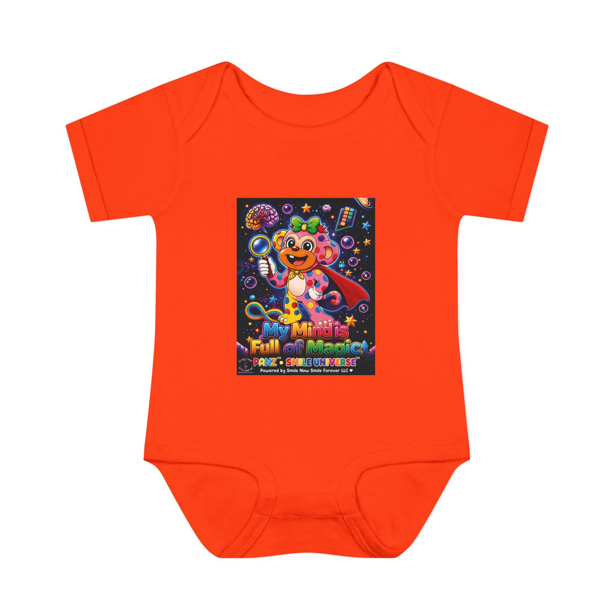 Panz™ Infant Baby Rib Bodysuit – "My Mind is Full of Magic" Graphic | Smile Universe Collection