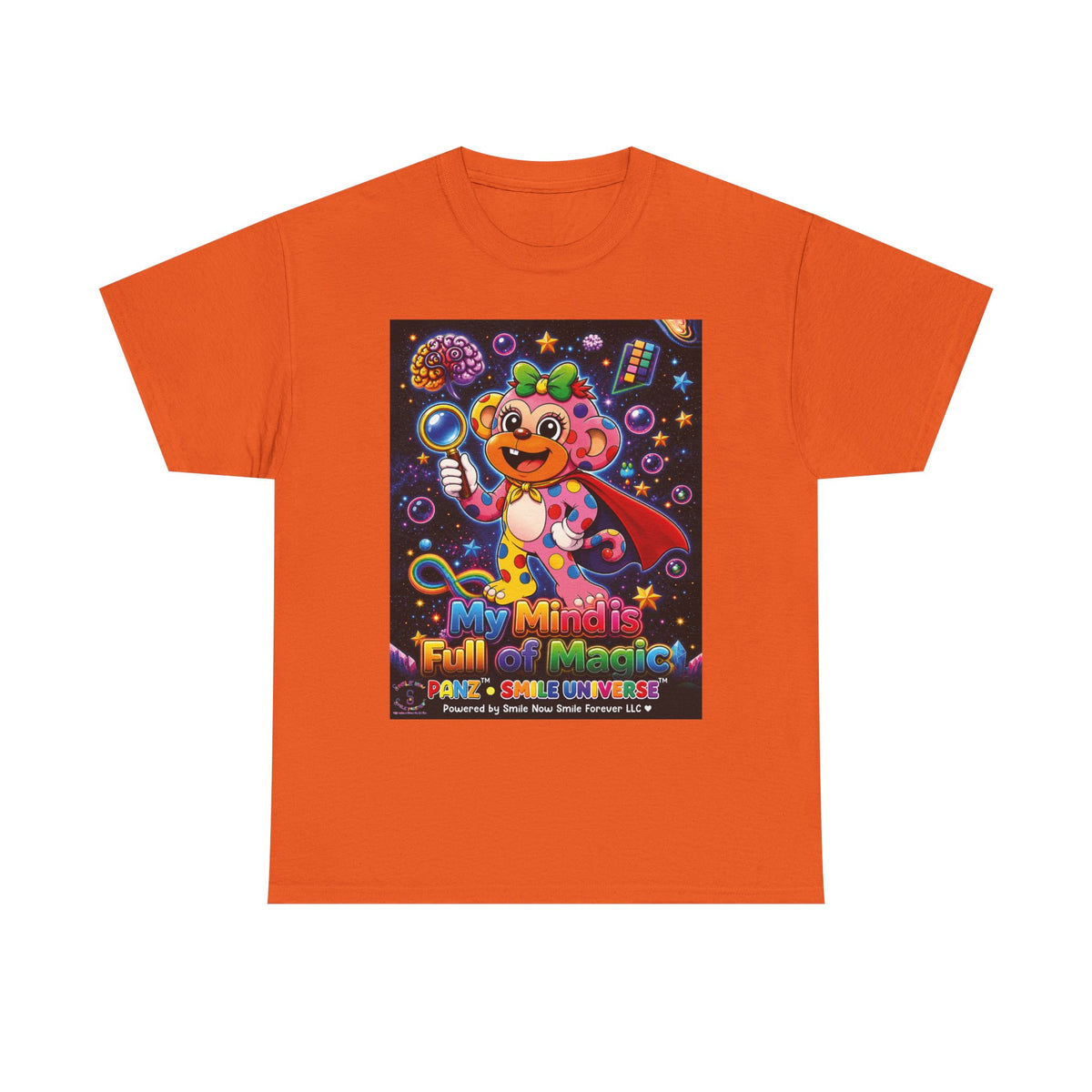 Panz™ Unisex Heavy Cotton™ Tee – "My Mind is Full of Magic" Graphic | Smile Universe Collection