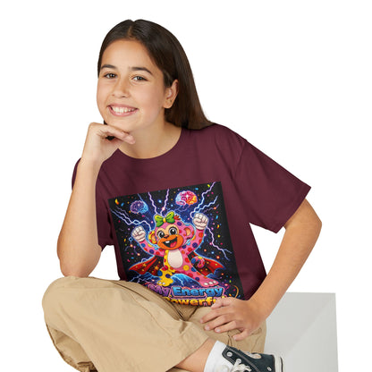 Panz™ Youth DryBlend® T-Shirt – "My Energy is Powerful" Graphic Tee | Smile Universe Collection